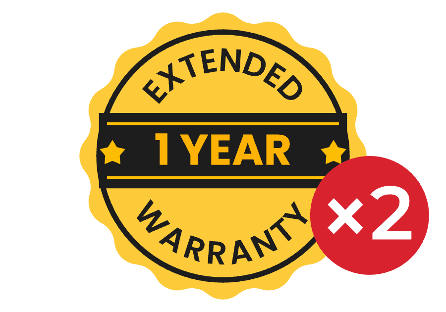 One-year extended warranty*2