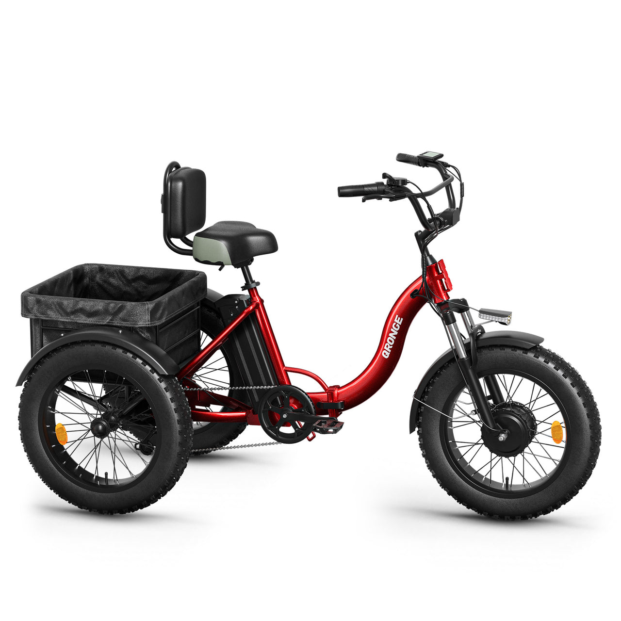 Lava Electric Tricycle - Red / Long Battery Life Edition
