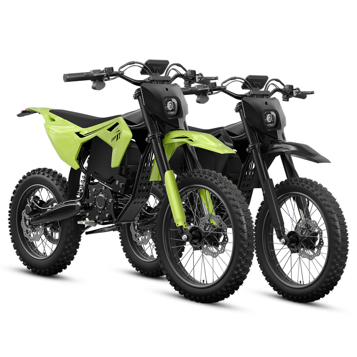 X1 Spark L*2 Electric Dirt Bike - Lime Green+Black