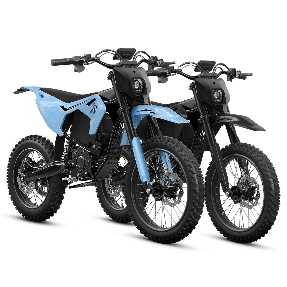 X1 Spark L*2 Electric Dirt Bike - Sky Blue+Black