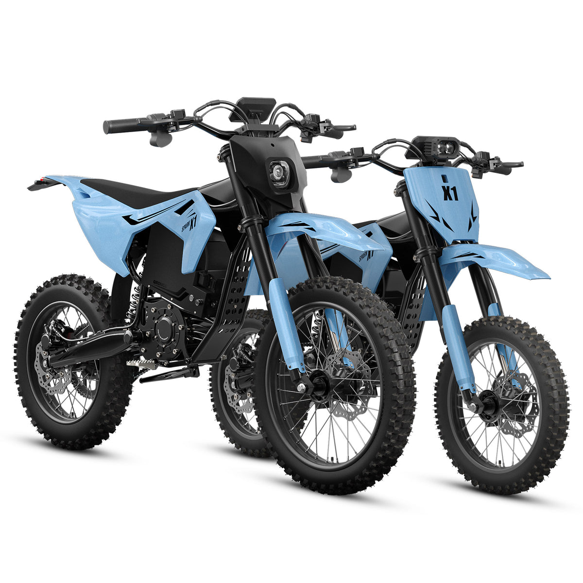 X1 Spark (L/M) Electric Dirt Bike - Sky Blue+Sky Blue