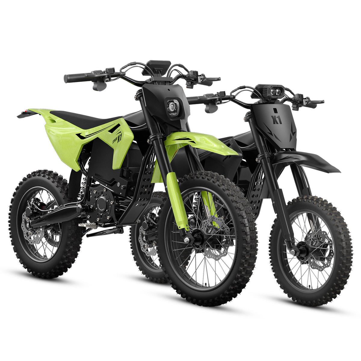 X1 Spark (L/M) Electric Dirt Bike - Green+Black