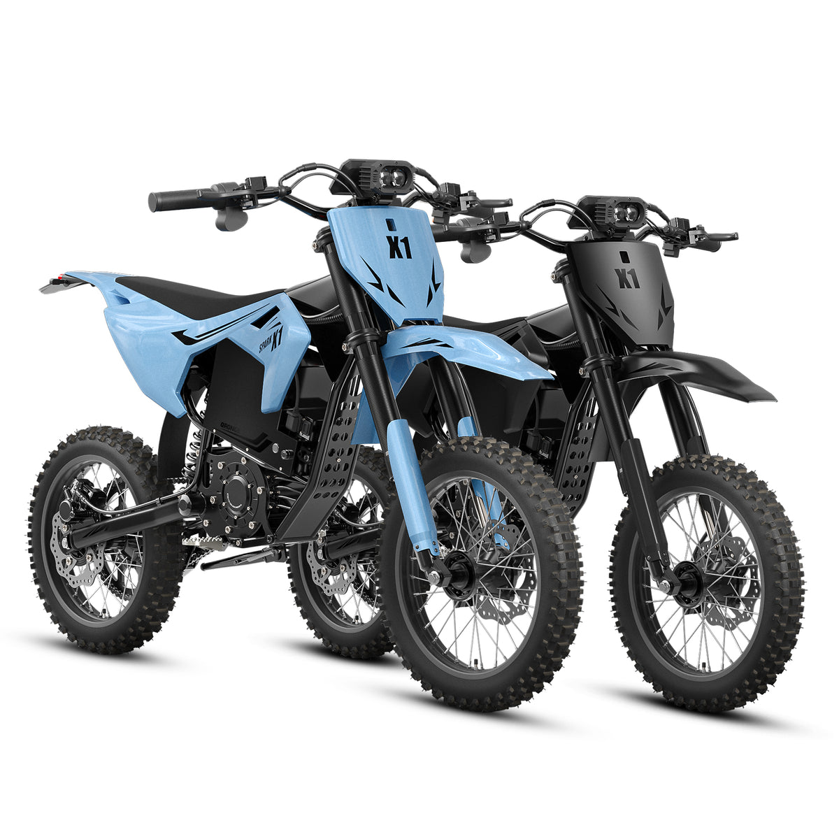 X1 Spark M*2 Electric Mini Bike - Sky Blue+Black