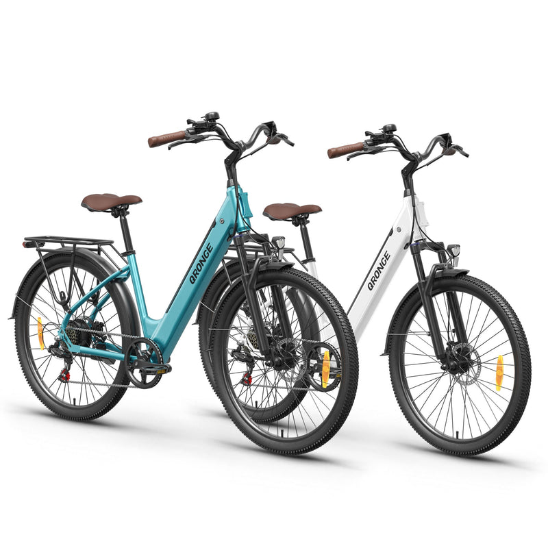 Meteors ST*2 Ebike - White+Cyan